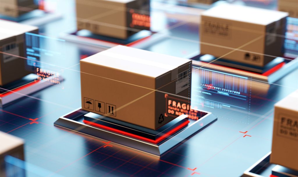 Improved SyteLine traceability. Boxes with holographic barcodes